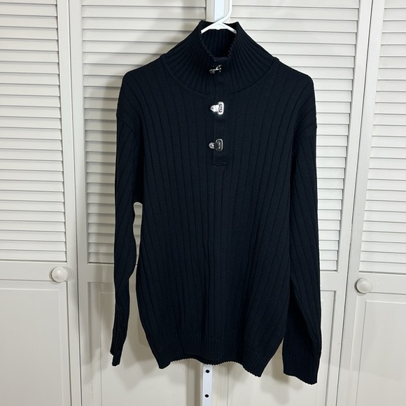 GREEN COAST Yachting Outfits Henley Sweater Italy Wool Blend Sz. Large (54) - Picture 6 of 15